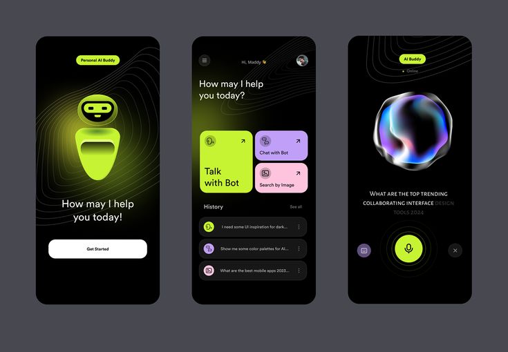 A chatbot interface on a modern website