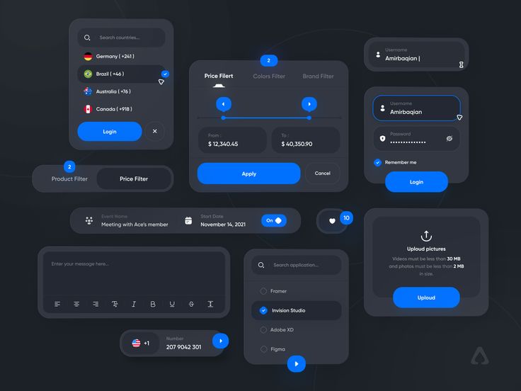 dark mode web design