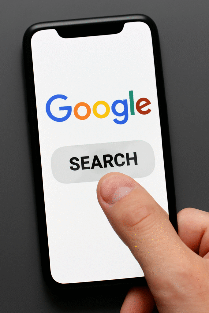 A person's thumb easily tapping a large, clear call-to-action button on a phone screen.